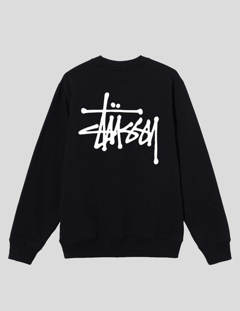 STUSSY equipaggio di base robusto nero